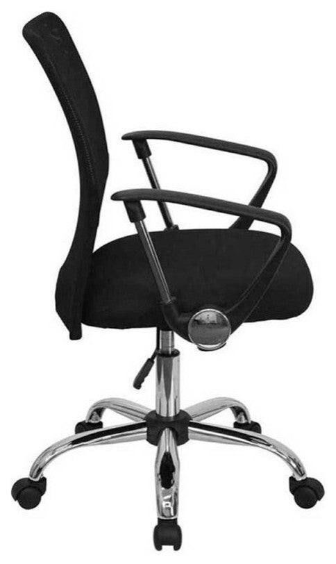 Scranton & Co Mid-Back Mesh Office Chair in Black