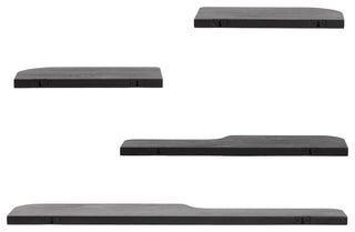Dale Set of 4 Wall Mounted Shelves, Black