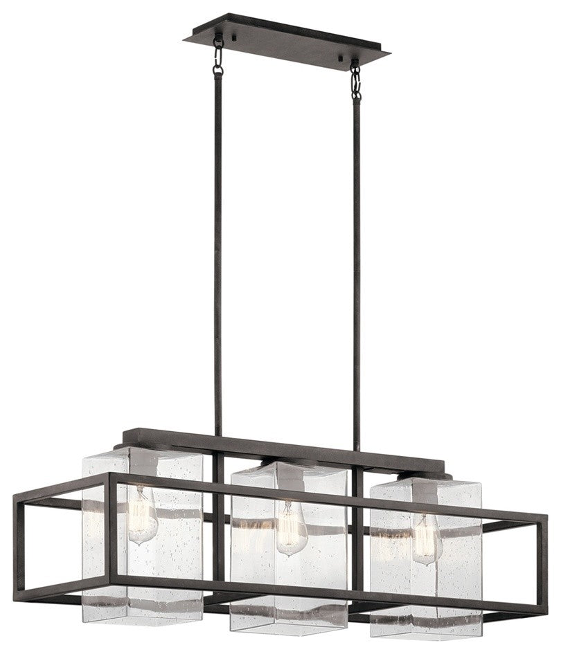 Outdoor Linear Chandelier 3-Light
