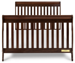 Baby Mile Eve 4-in-1 Convertible Crib With Guardrail, Espresso