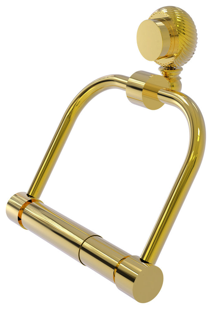 Venus 2 Post Toilet Tissue Holder With Twist Accents, Polished Brass