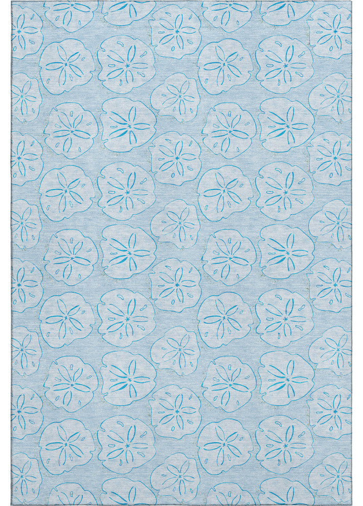 Addison Premium Washable Mayfield AMF189 Blue 5' x 7'6" Rug