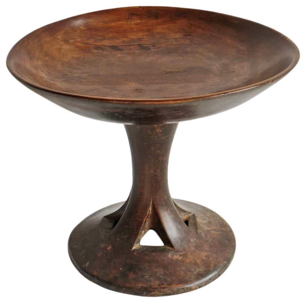 Consigned Naga Wood Pedestal Bowl Plate 2