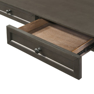San Mateo 50" Wide Writing Desk With 2 Drawers, Gray