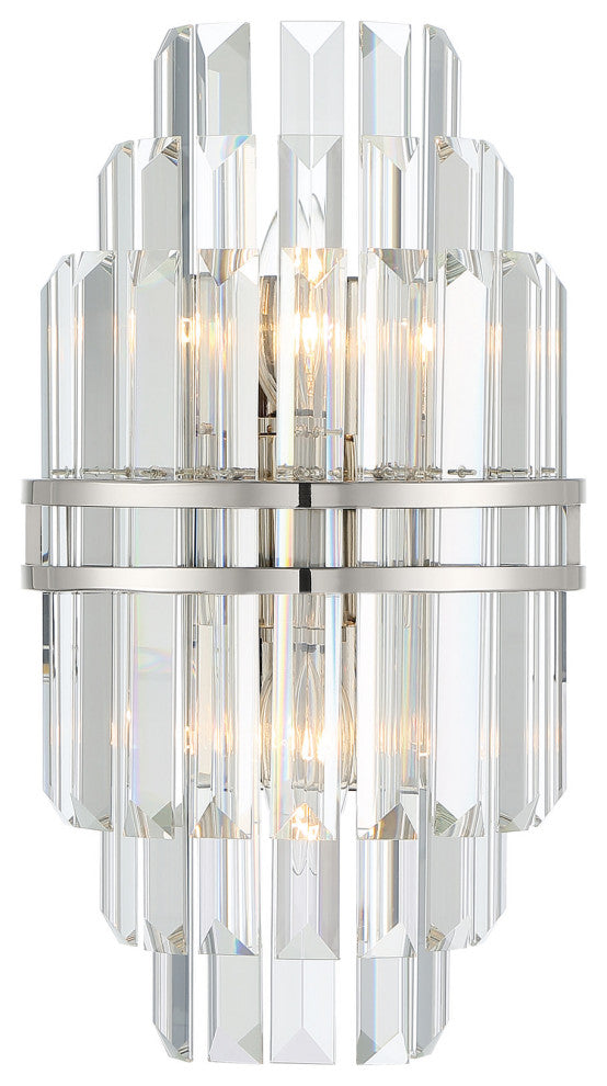 Crystorama Lighting Group HAY-1402 Hayes 2 Light 14" Tall Wall - Polished
