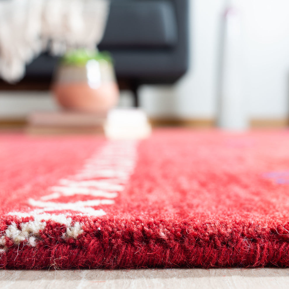 Safavieh Himalaya Collection HIM596 Rug, Red, 8'' X 10''