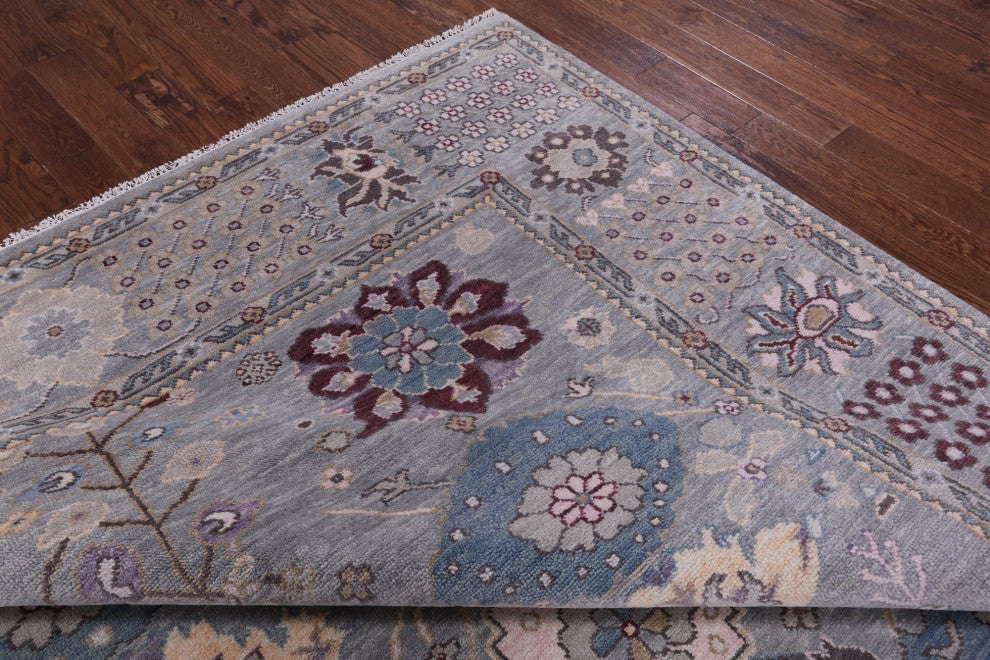 Turkish Oushak Handmade Wool Rug 9' 2" X 12' 1" - Q13573