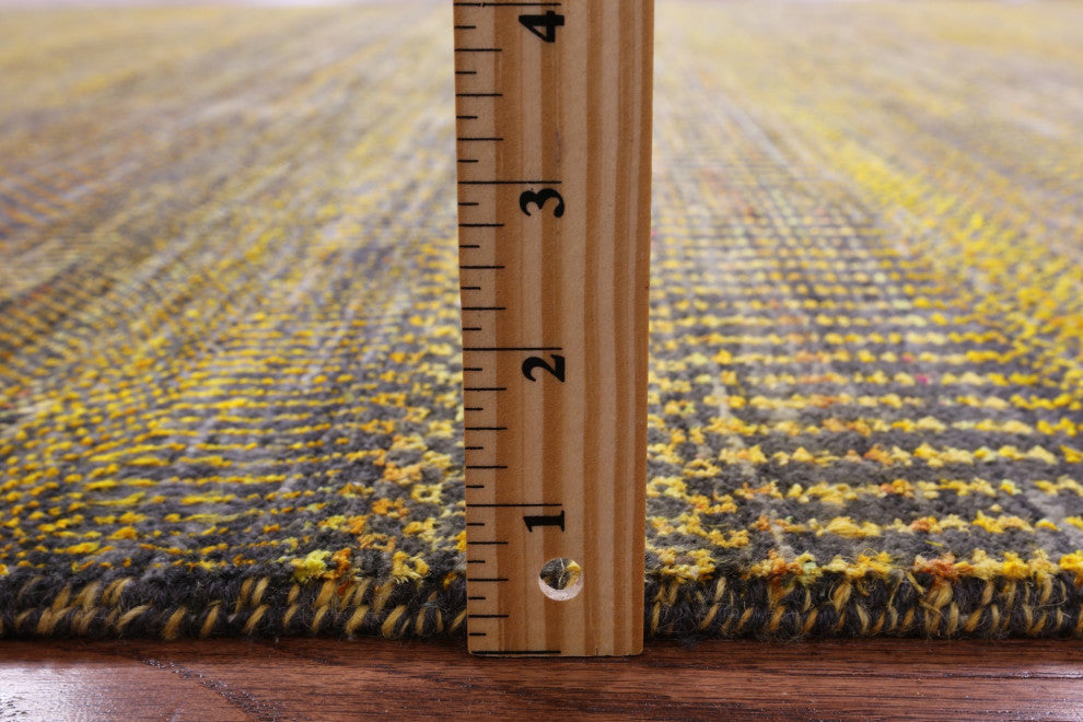 6' 1" X 9' 1" Super Savannah Gabbeh Wool and Silk Hand-Knotted Rug Q11910