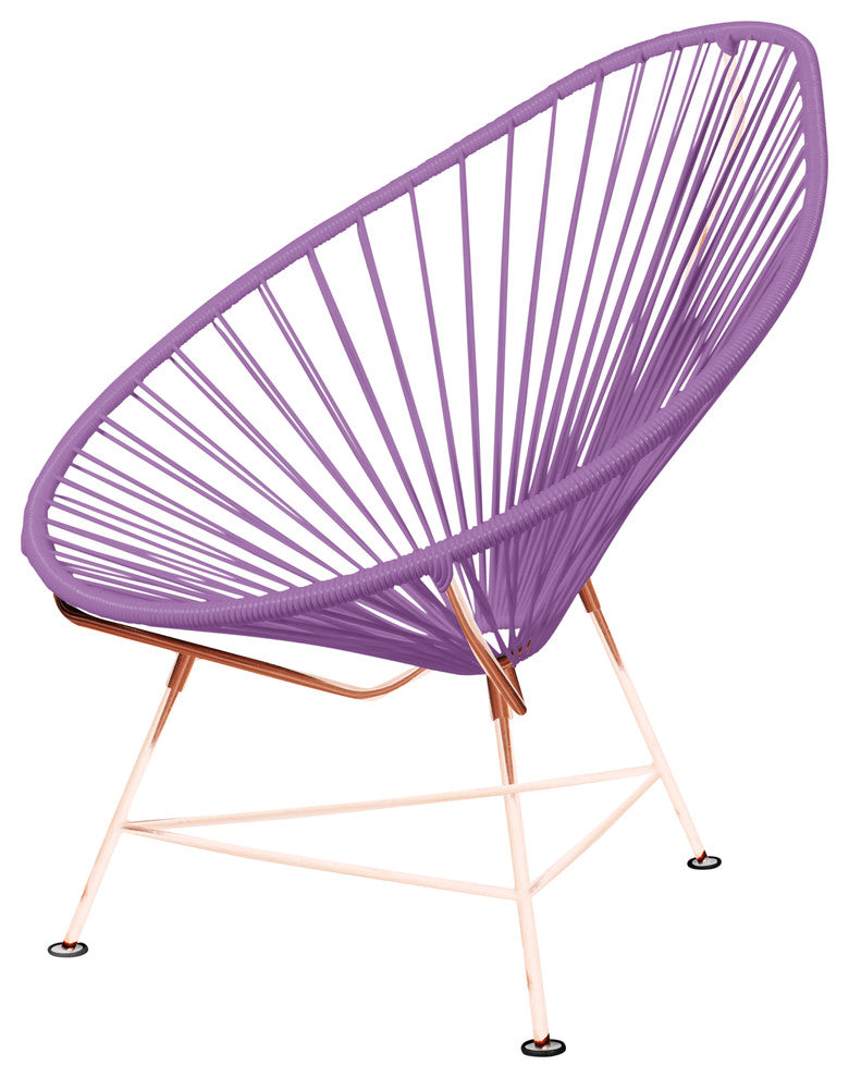 Junior Indoor/Outdoor Handmade Acapulco Chair, Orchid Weave, Copper Frame