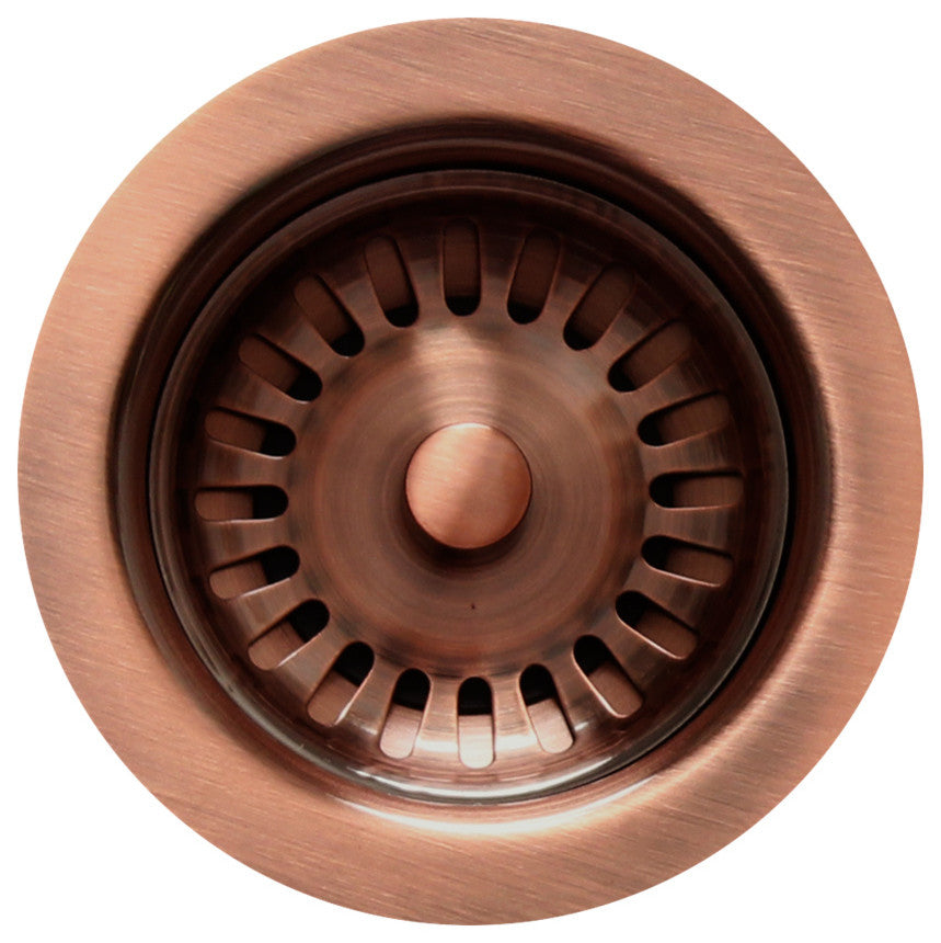 3 1/2" Basket strainer, Antique Copper
