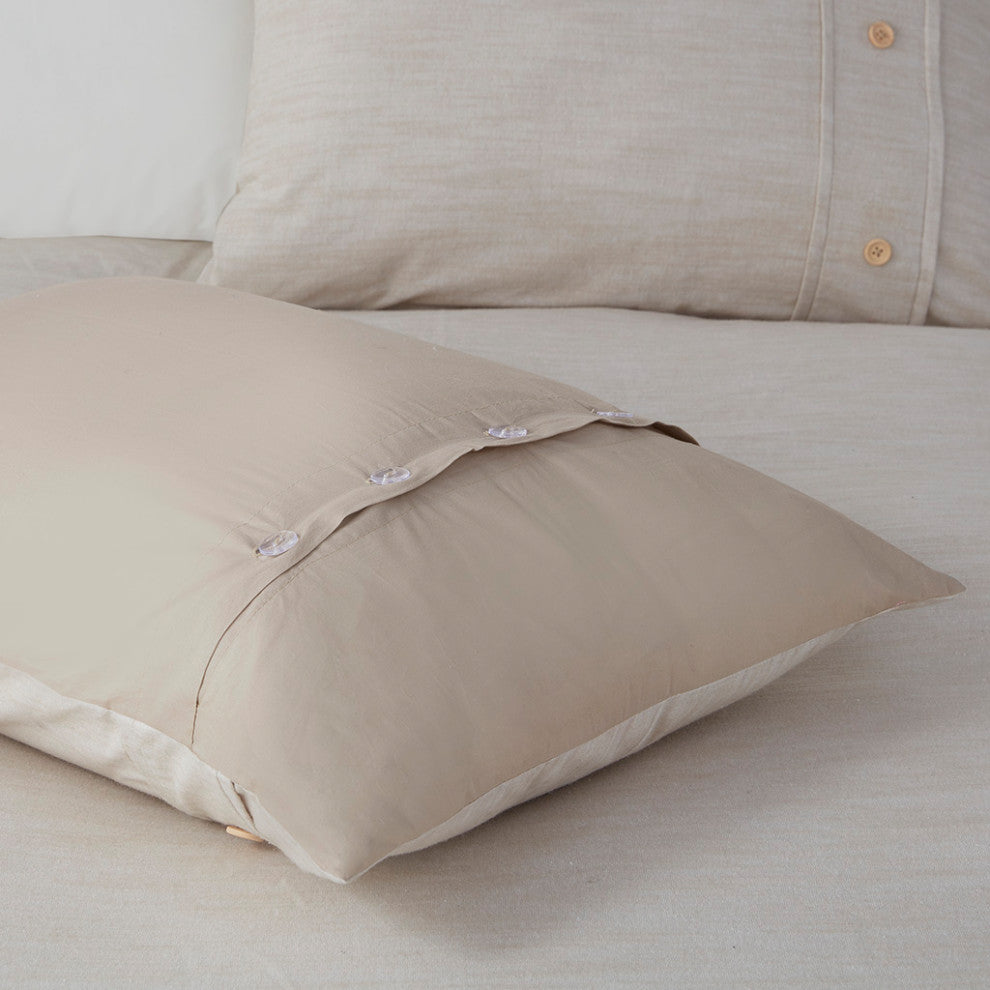 Clean Spaces Dover 5 Piece Organic Cotton Oversized Comforter Cover Set