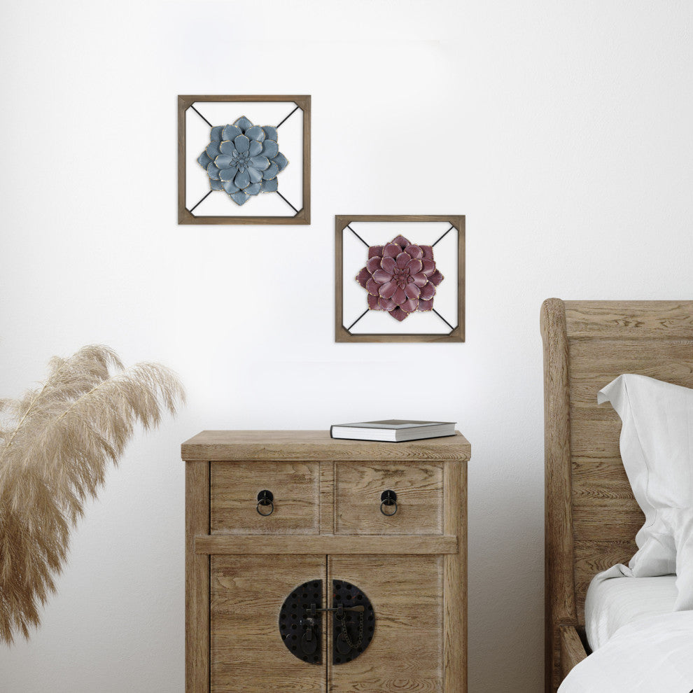Maroon Flower Full Bloom Wall Decor