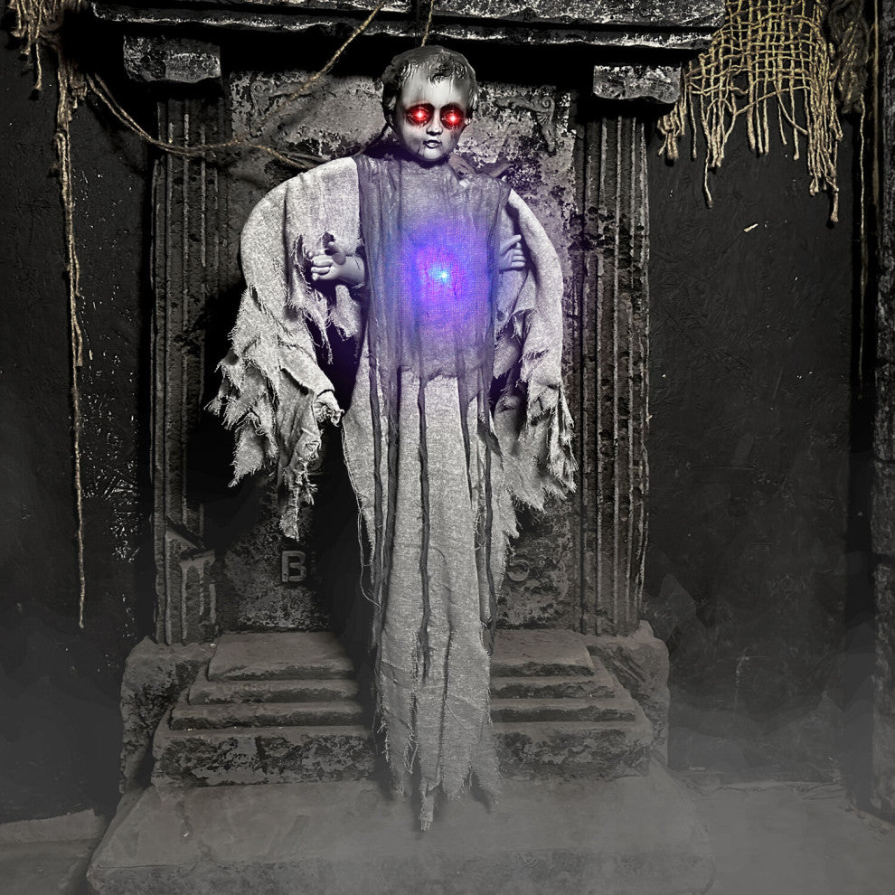 Animatronic Haunted Angel, Lights and Sound
