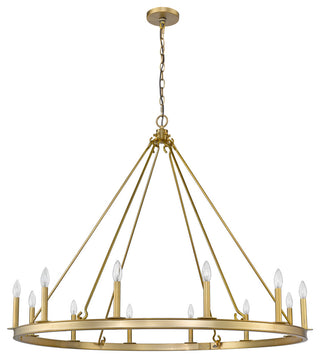 Z-Lite 482R-12 Barclay 12 Light 48"W Taper Candle Ring Chandelier - Olde Brass