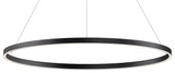 ET2 E22728 Groove 40"W LED Ring Chandelier - Black