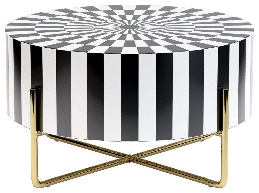 Thistle Coffee Table Black and White