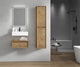 Alysa 24'' Floating Vanity, Acrylic Sink, White Oak