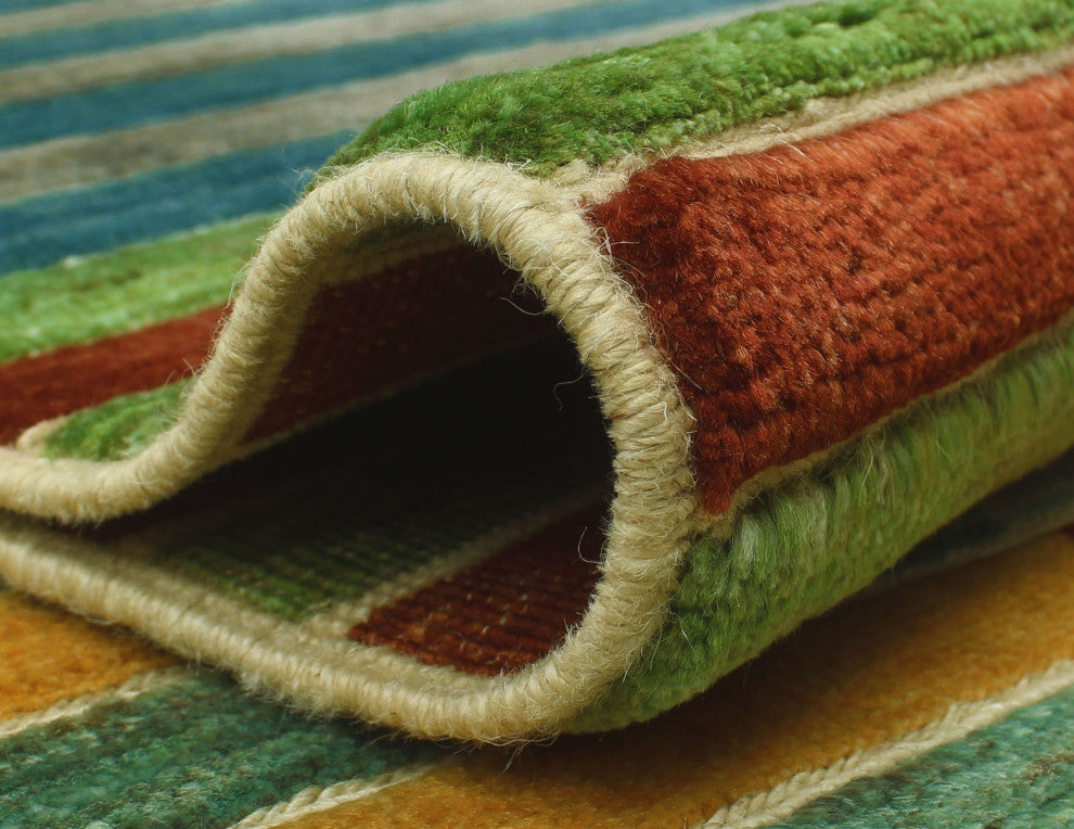 High-Low Chobi Galiya Blue Rug, 8'7x11'6