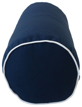 Style 6 Twin-XL Contrast Pipe Trim Bolster Pillow Outdoor Slip Cover ONLY AD101