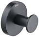 Elie Bathroom Robe and Towel Hook, Matte Black
