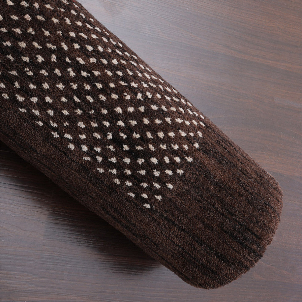HAND KNOTTED LOOM WOOL ECO-FRIENDLY AREA RUGS - Rectangle, Brown, Contemporary