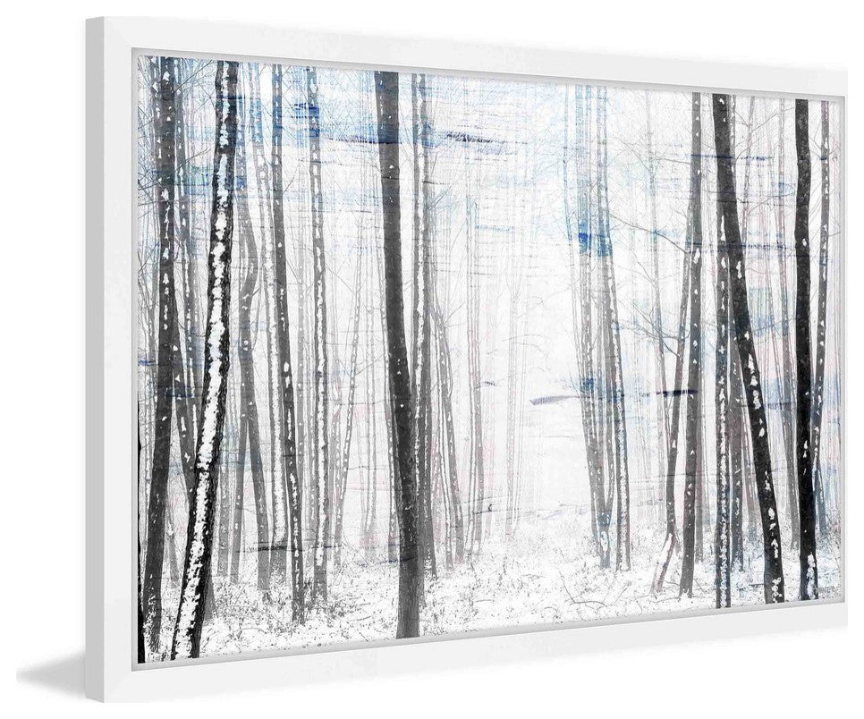 Parvez Taj "Thin Trees" Framed Painting Print, 18"x12"