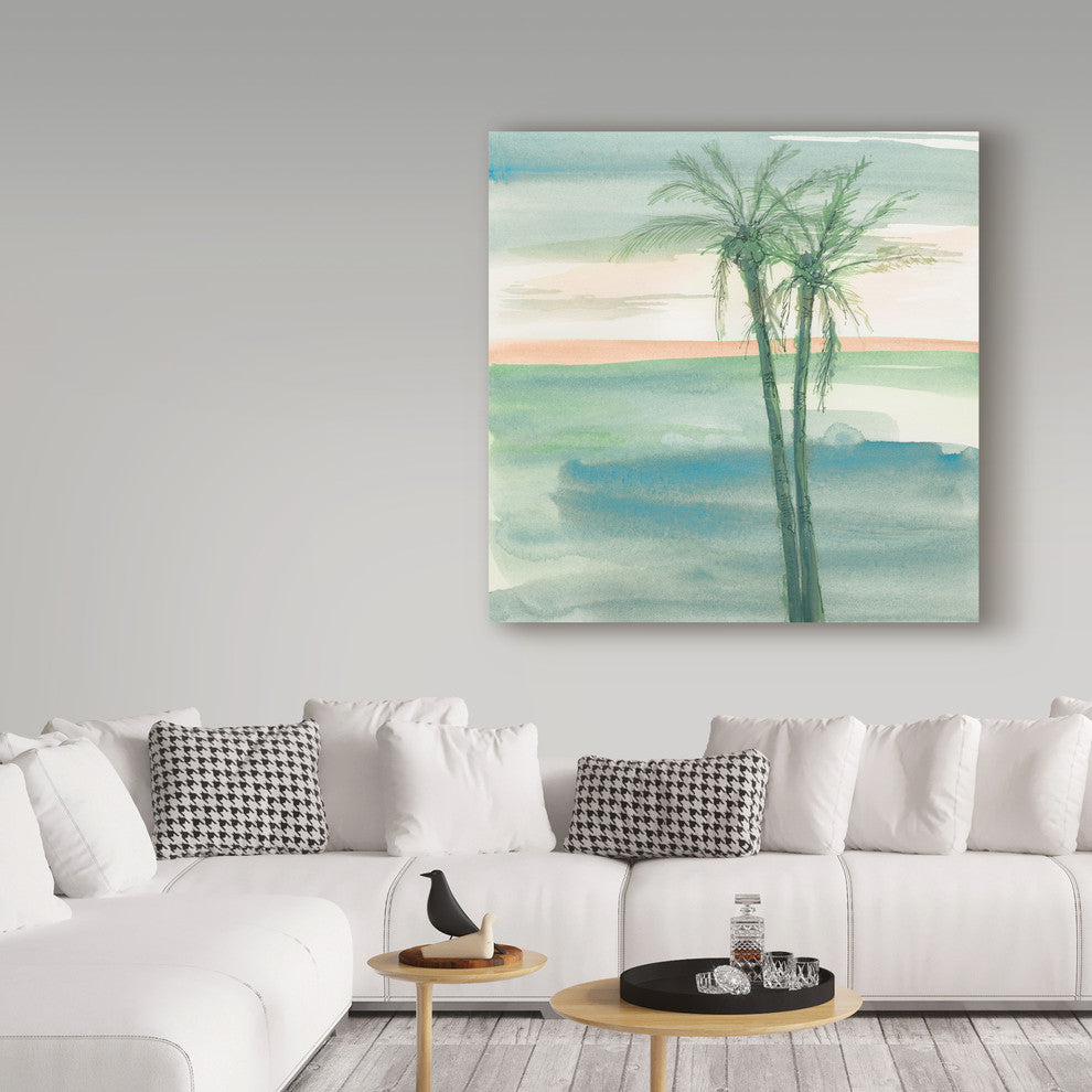 Chris Paschke ''Peaceful Dusk Ii Tropical'' Canvas Art, 24"x24"