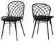 Ren Rattan Dining Chairs, Set of 2, Black