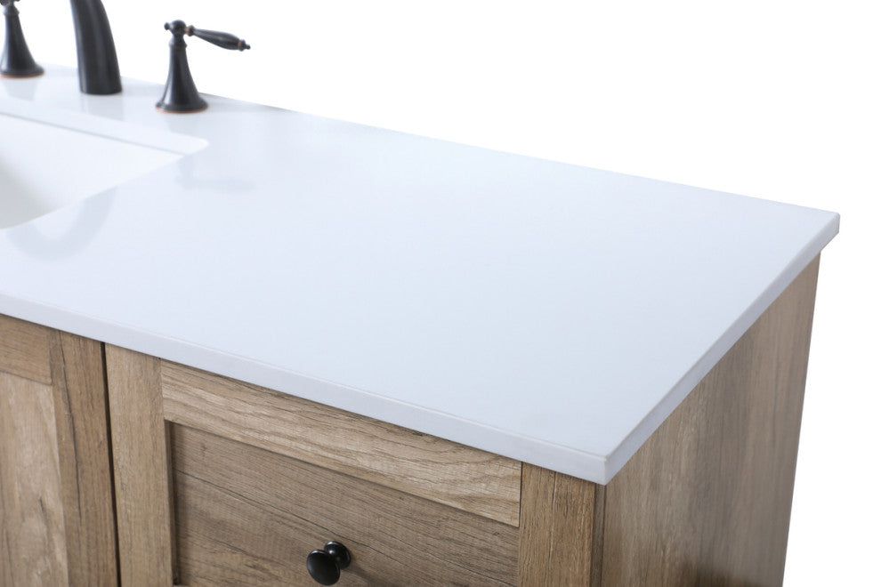 Home Living 60" SIngle Bathroom Vanity, Natural Oak