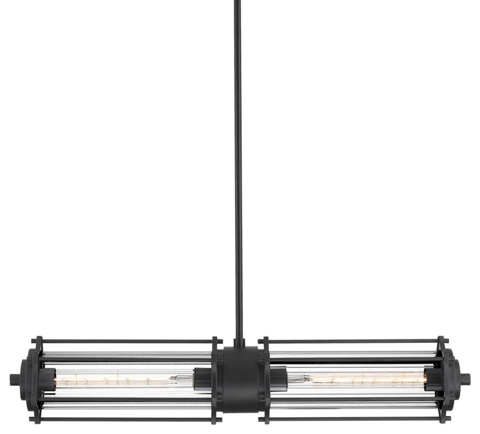 Westinghouse 6118400 Marlowe 2 Light 6"W LED Linear Chandelier - Matte Black