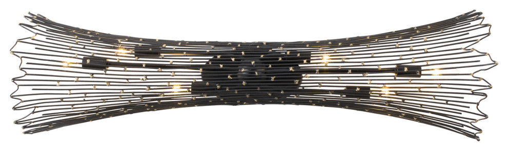 Varaluz-320B06CBAG-Six Light Bath Carbon/Aged Gold
