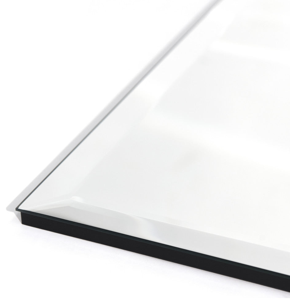 Frameless Beveled Prism Square Wall Mirror, 1" Beveled Edge, 24"x24"