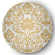 Alexys French Country Chenille Area Rug, Gold, 5'' Round