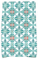 Beach Tile, Geometric Print Kitchen Towel, Aqua