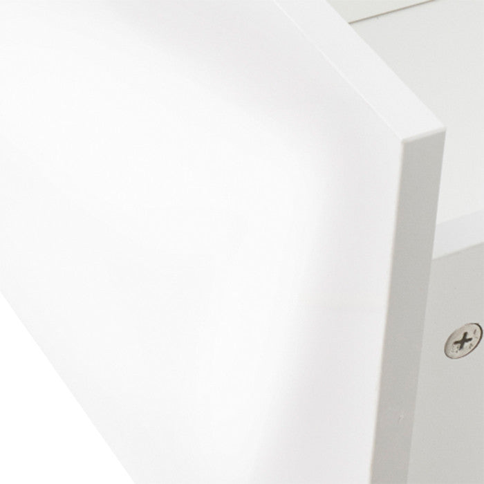 Modern White TV Stand with LED Lights Two drawers TV Cabinet