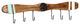 vidaXL Wall-Mounted Coat Rack 6 Hooks Solid Sheesham Wood 42.5''x2.4"x7.5"