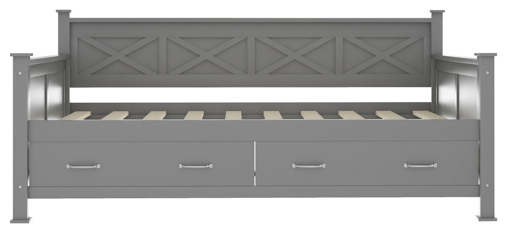 Modern and Rustic Casual Style Daybed, Gray