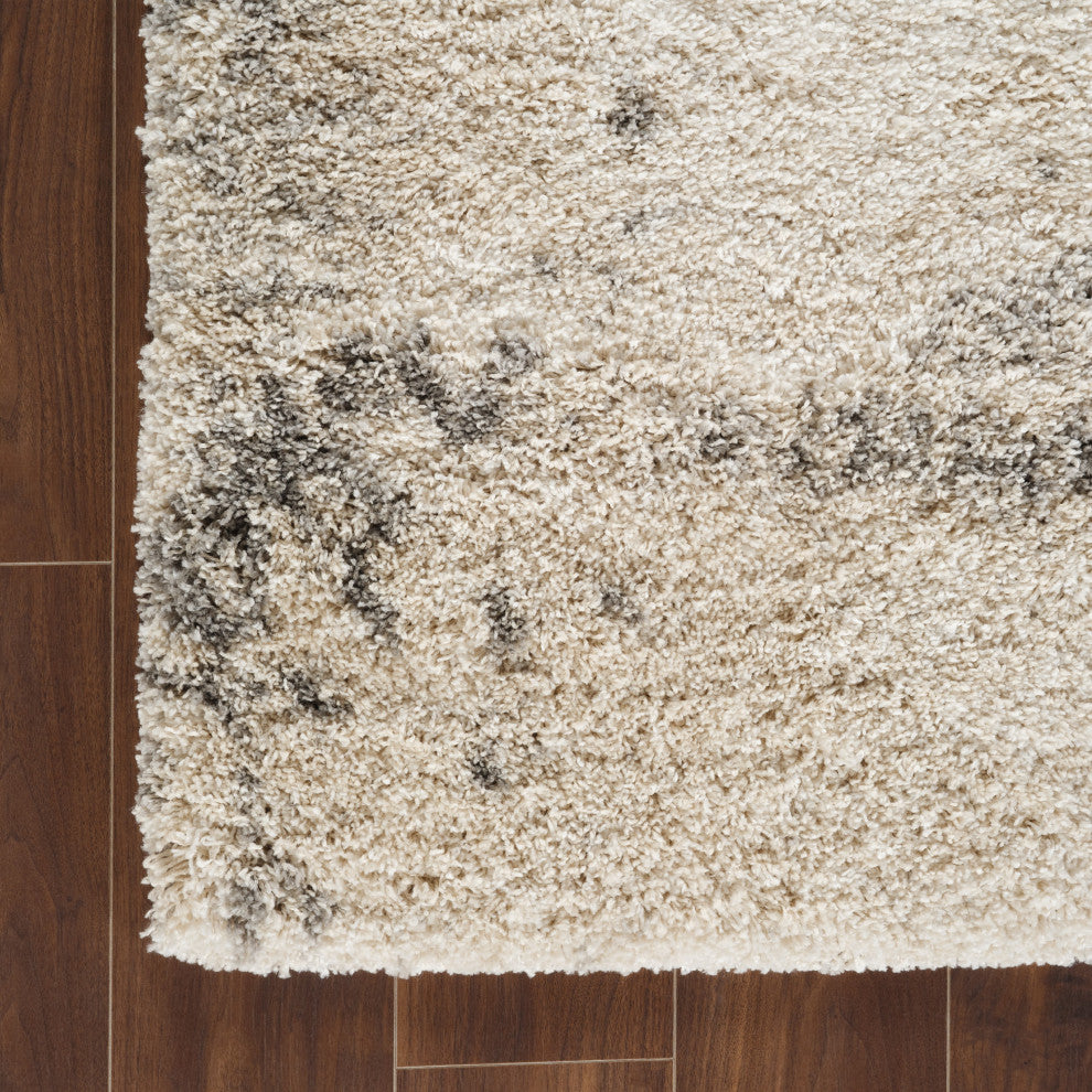 Shag Adrian Gray/Beige Rug, Gray, 6'6"x9'6"