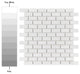 Expressions Recessed Subway White Glass Floor and Wall Tile