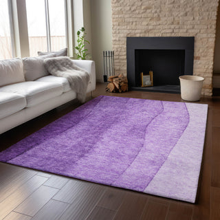 Premium Machine Washable Mayfield AMF690 Purple 8' x 10' Rug