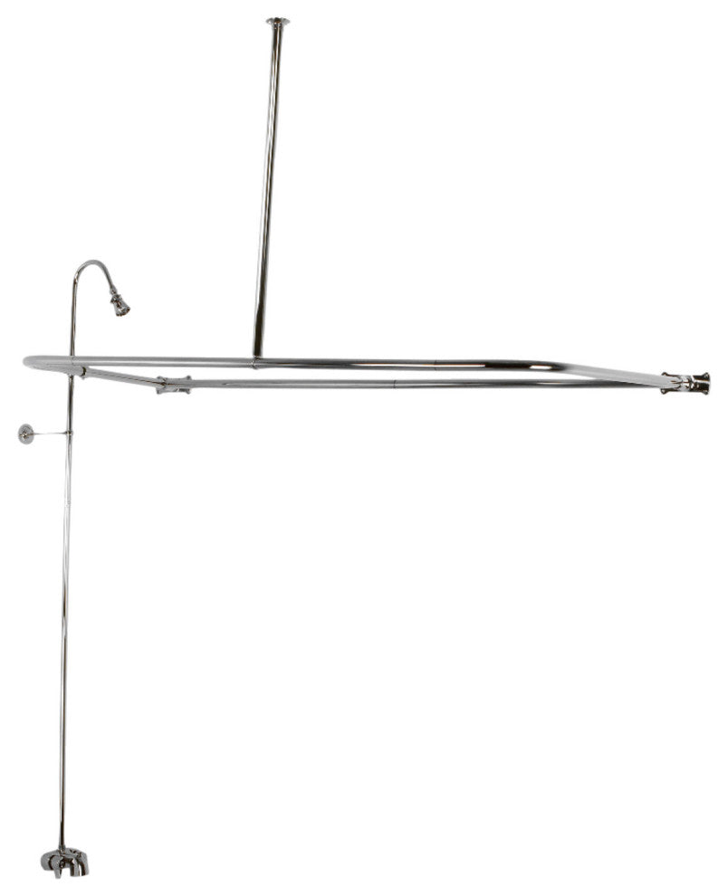 CCK3121 Tub Faucet With Rectangular Shower Enclosure Combo, Polished Chrome