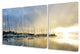 "Sail Boats On The Dock Triptych" Stretched Canvas Wall Art Set
