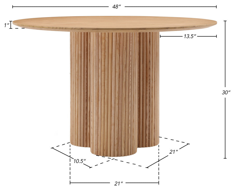 Simba Dining Table, Natural, 48" Wide