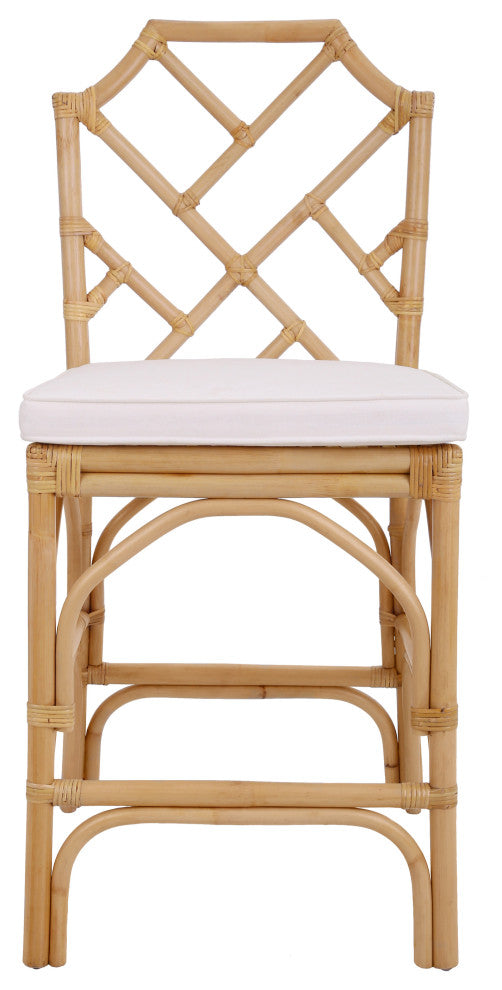 Kara Rattan Counter Stool, Set of 2, Natural