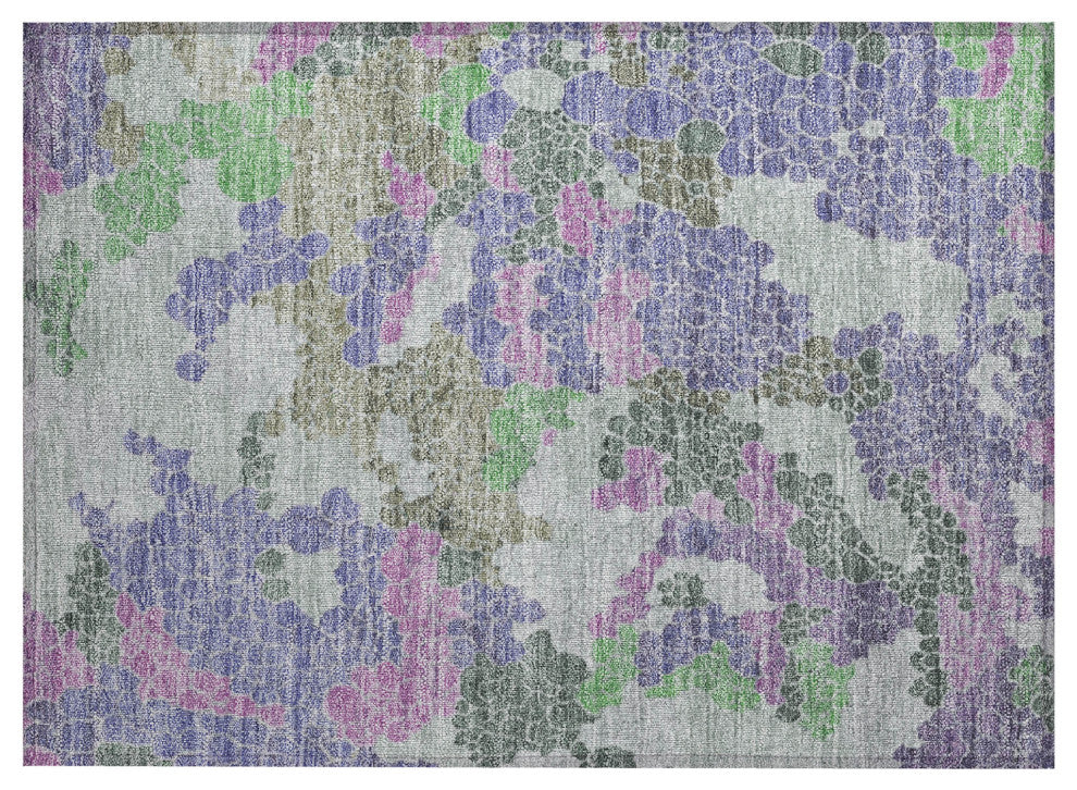 Machine Washable Indoor/Outdoor Chantille ACN1906 Purple 1'8" x 2'6" Rug