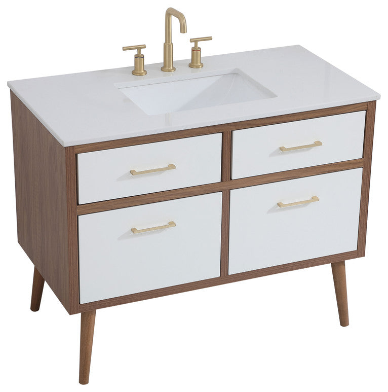 Home Living White 42" Bathroom Vanity