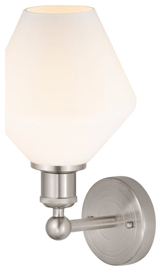 Edison Cindyrella 1-Light 8" Sconce, Satin Nickel -Cased Matte White Shade