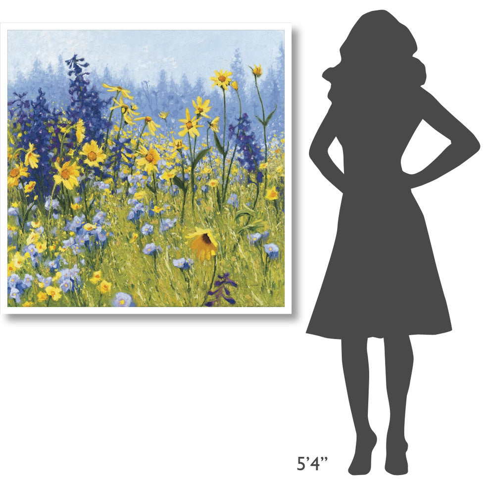 "Joyful in July III" Digital Paper Print by Shirley Novak, 42"x42"