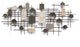 HomeRoots Distressed Industrial Metal and Wood Wall Decor