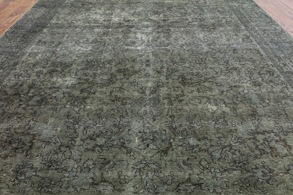 9'x12' Hand Knotted Overdyed Rug, W1929